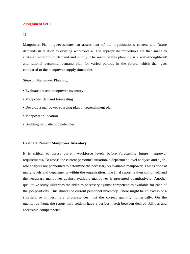 DMBA MAnpower | PDF | Forecasting | Human Resources