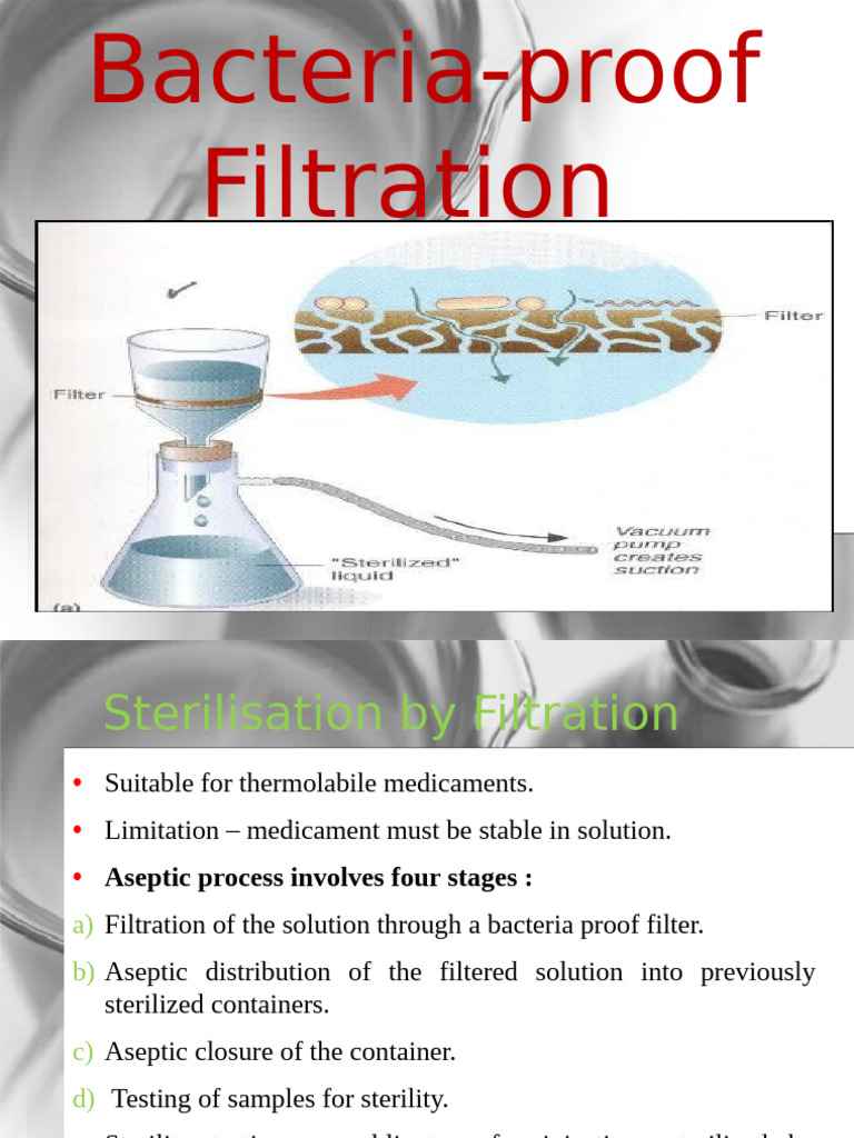 Bacteria Proof Filteration | PDF | Filtration | Sintering