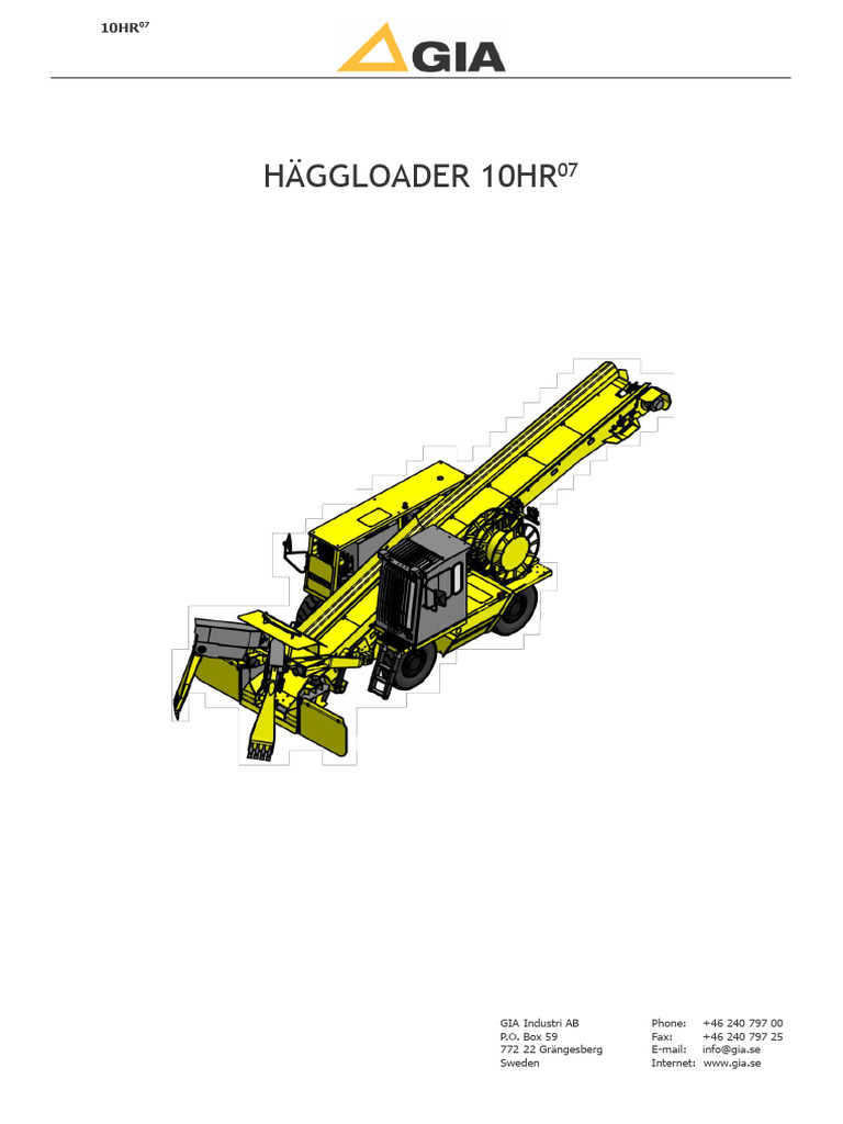 Pantallas y Funciones del Häggloader 10HR07 | PDF | Rodamiento ...