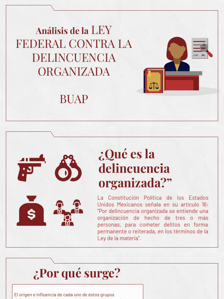 Análisis de la Ley Federal de Delincuencia Organizada | PDF | Crimen ...