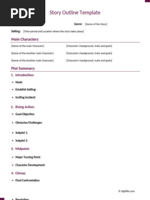 Story Outline Template - Word