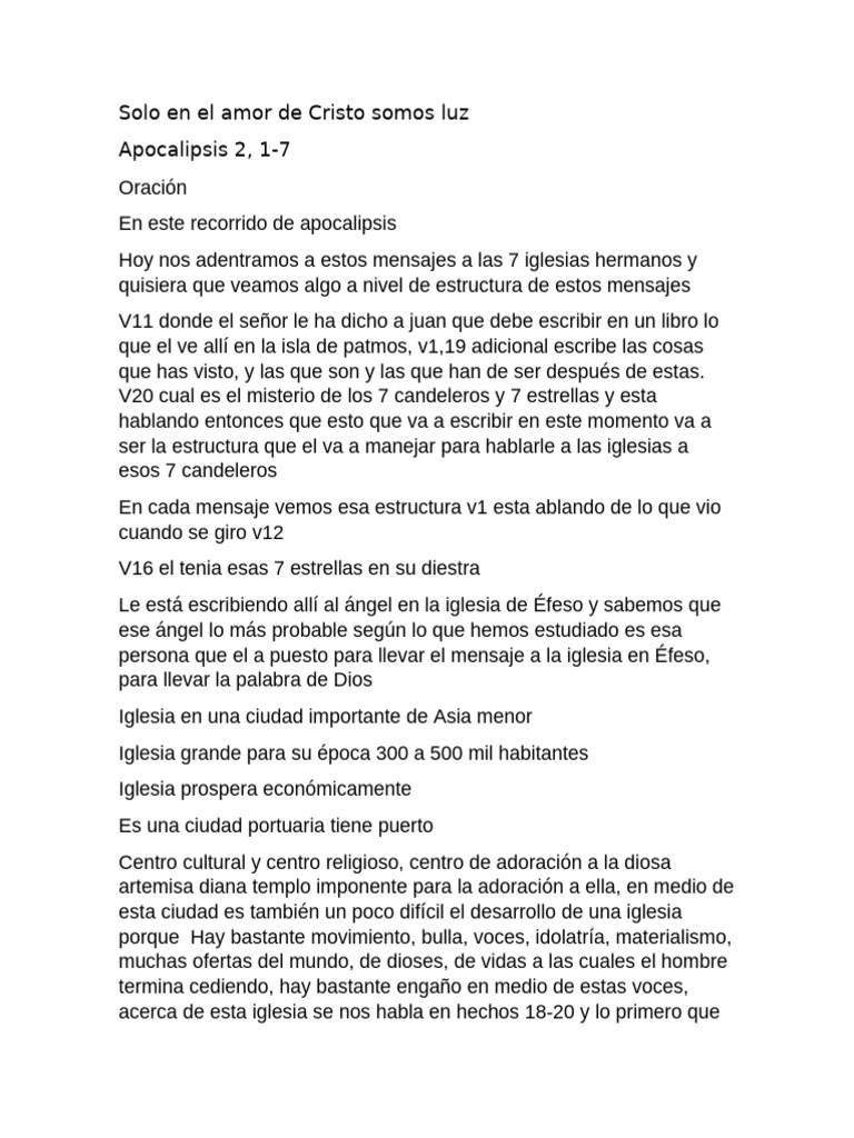 Amor de Cristo en la Iglesia de Éfeso | PDF | Pablo el apóstol | Cristo ...