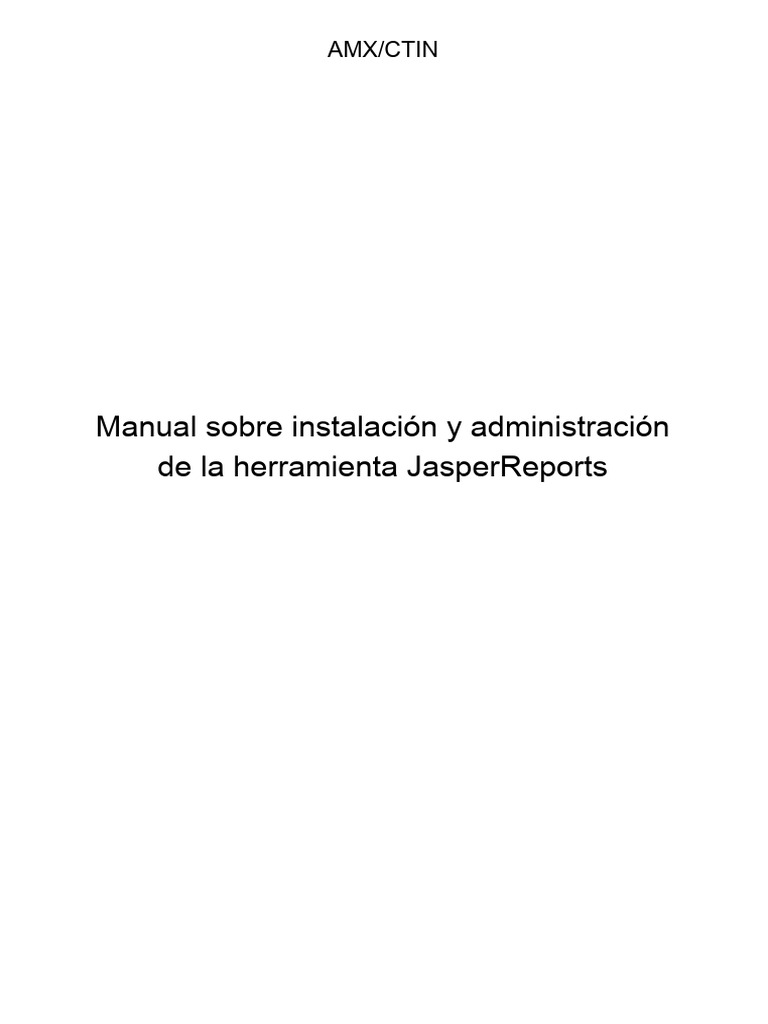 Guía de Instalación de JasperReports | PDF | Interfaces gráficas de ...