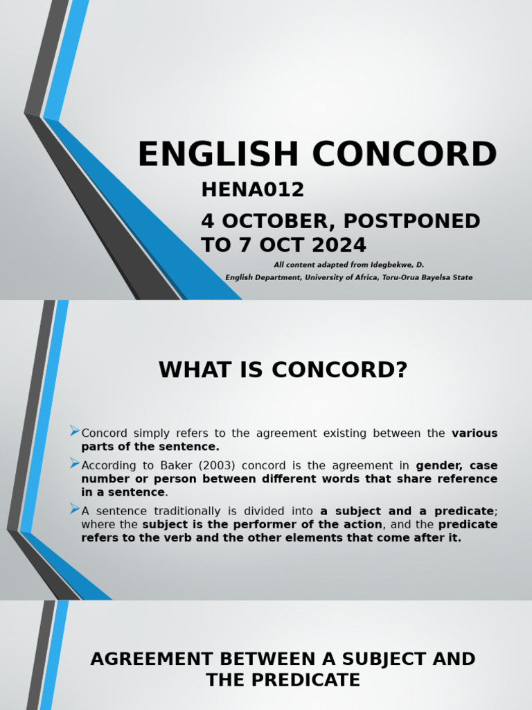 Understanding English Concord Rules | PDF | Grammatical Number | Plural