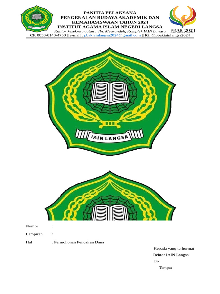 PBAK IAIN Langsa 2024: Membangun Karakter | PDF
