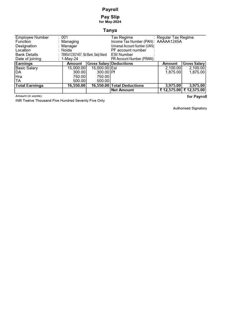 Army Pay Slip Abbreviations