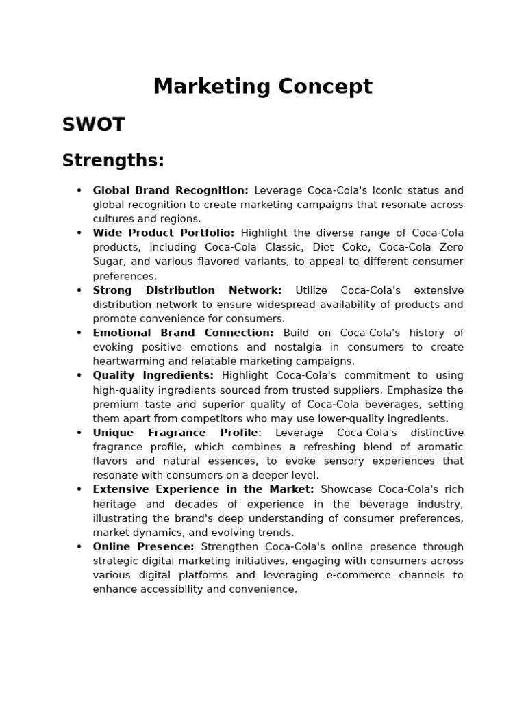 Coca-Cola Marketing Strategy Overview | PDF | Brand | Coca Cola