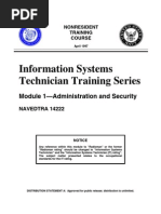 US Navy Course NAVEDTRA 14222 - Information Systems Technician Training Series Module 1 Administr