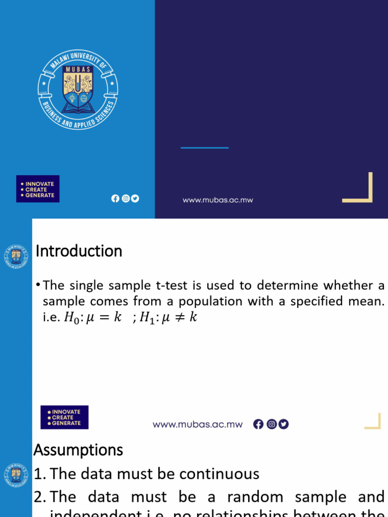 Engineering - Single Sample T-Test For The Mean - 2024 | PDF | Student ...