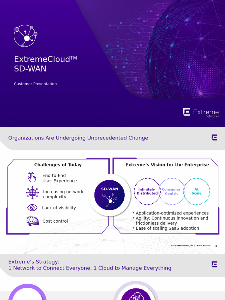 ExtremeCloud SD-WAN Solutions Overview | PDF | Computer Network | Cloud ...
