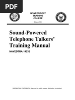 Download US Navy Course NAVEDTRA 14232 - Sound-Powered Telephone Talkers Training Manual by Georges SN7836435 doc pdf