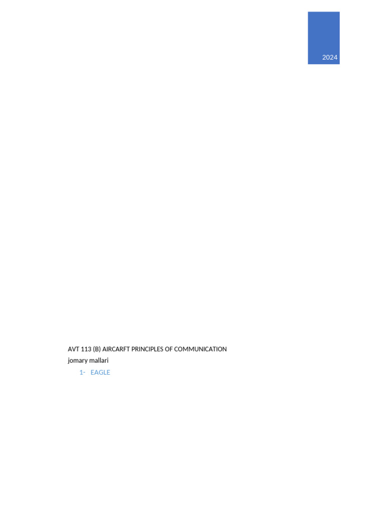 Aircraft Communication Systems | PDF | Communication | Telecommunications