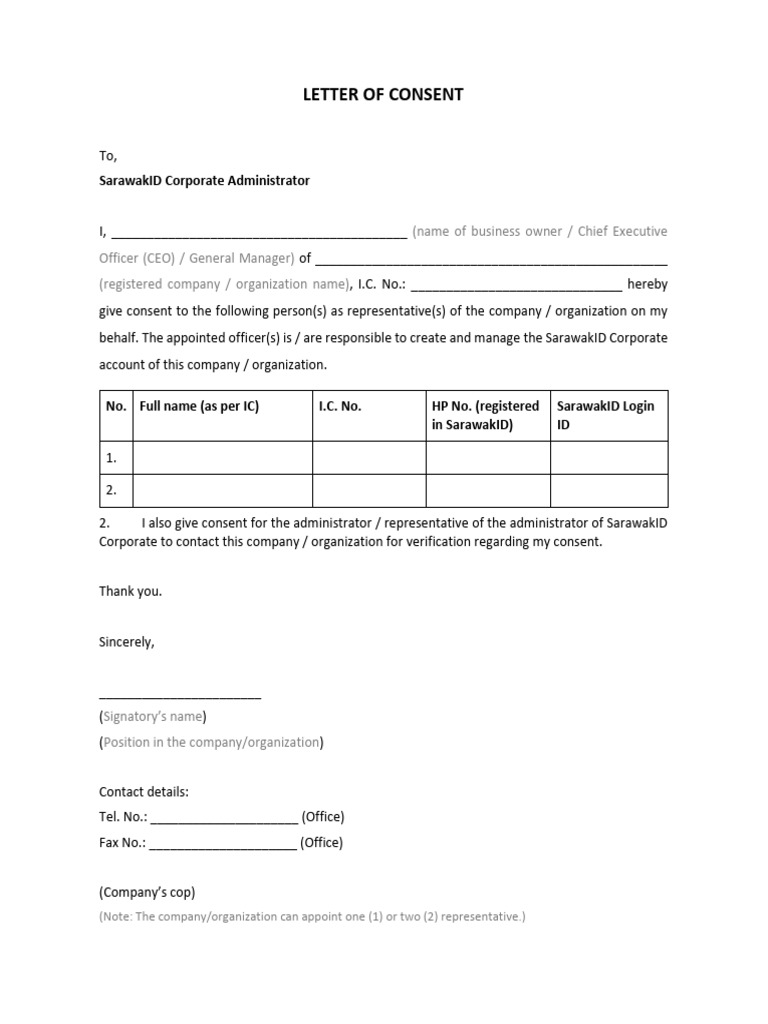 LETTER_OF_CONSENT(SAMPLE) | PDF