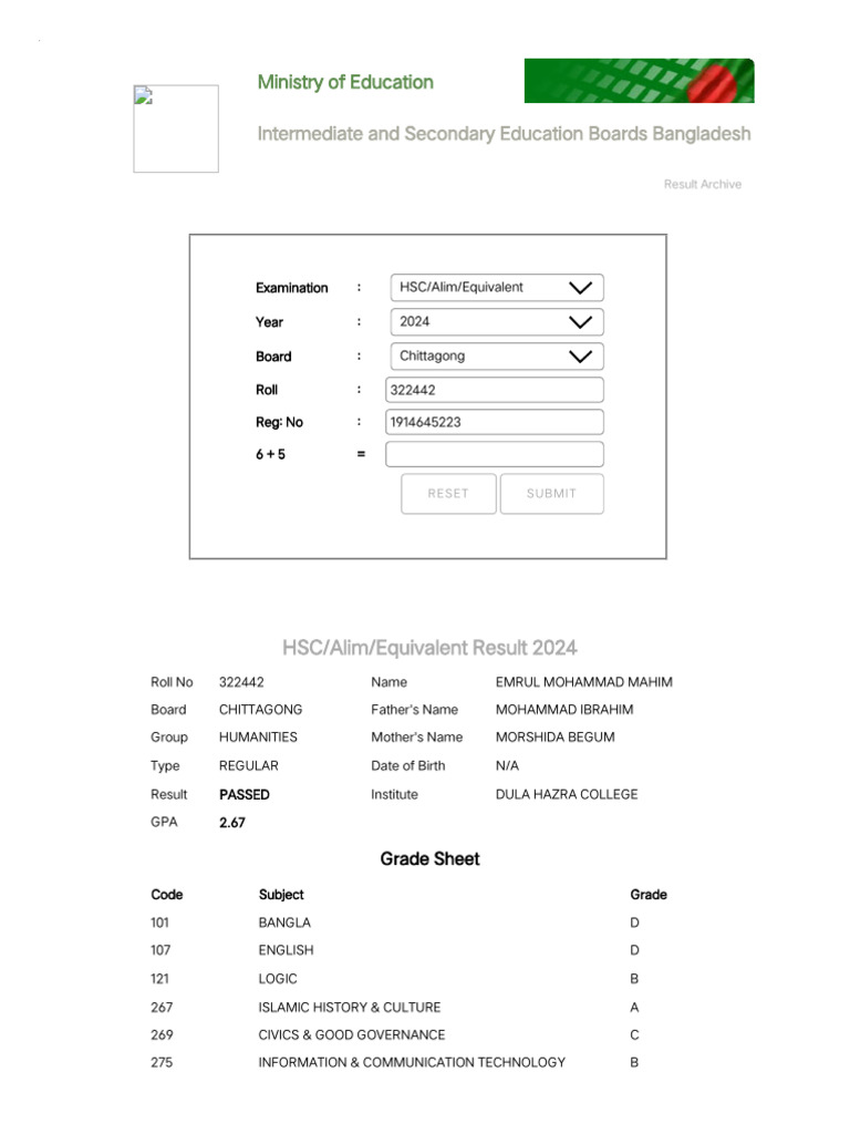 Education Board Bangladesh Pdf