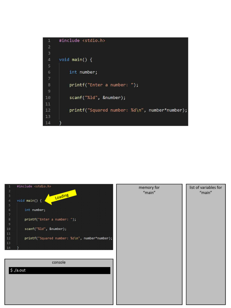 Main Memory Variable List Example | PDF
