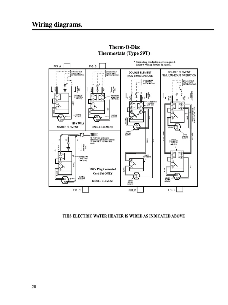 Rheem-Wiring | PDF | Thermostat | Electrical Wiring