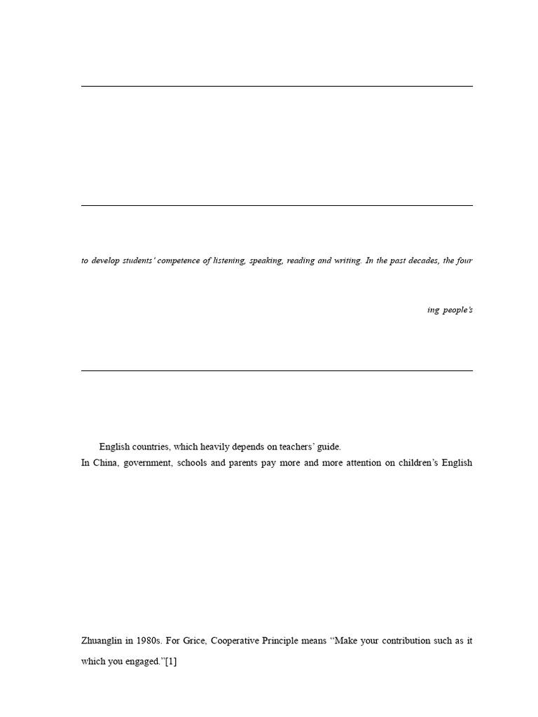 The Application of Cooperative Principle in Oral English Learning | PDF ...