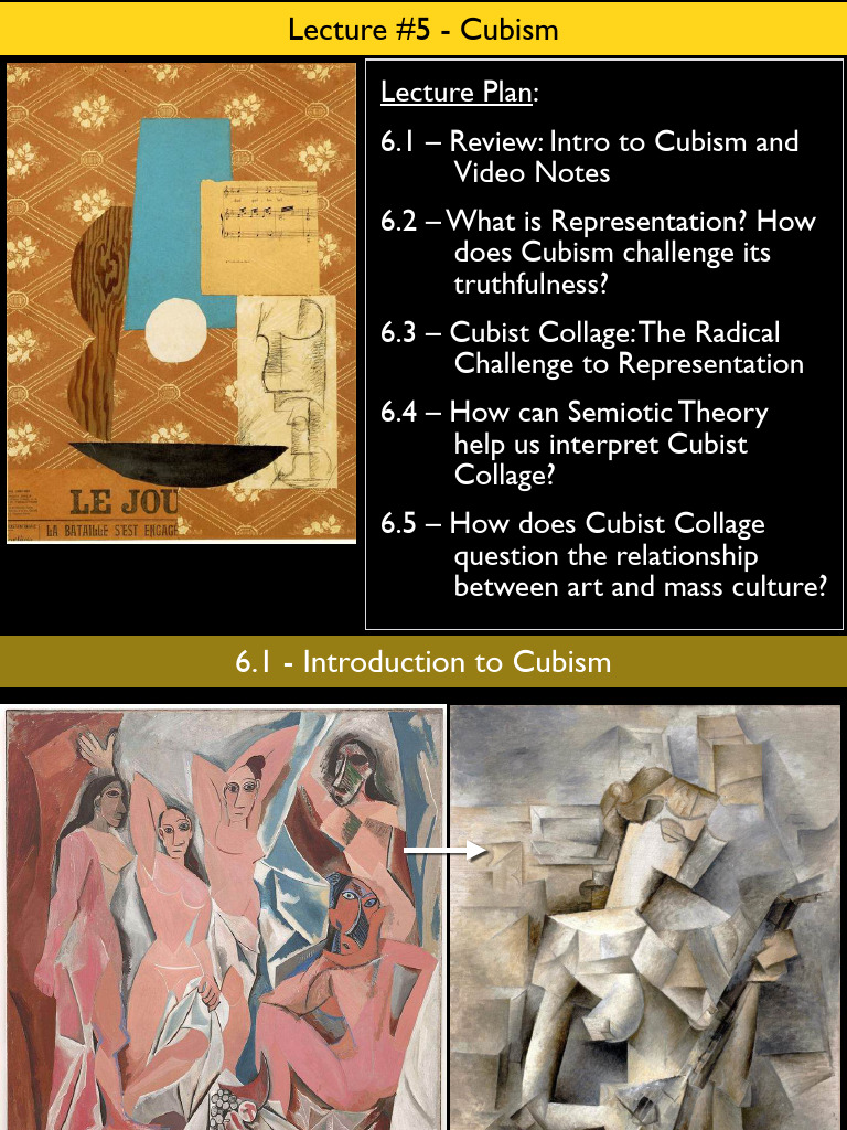 Picasso's Guitar and Wineglass Collage | PDF | Cubism | Collage
