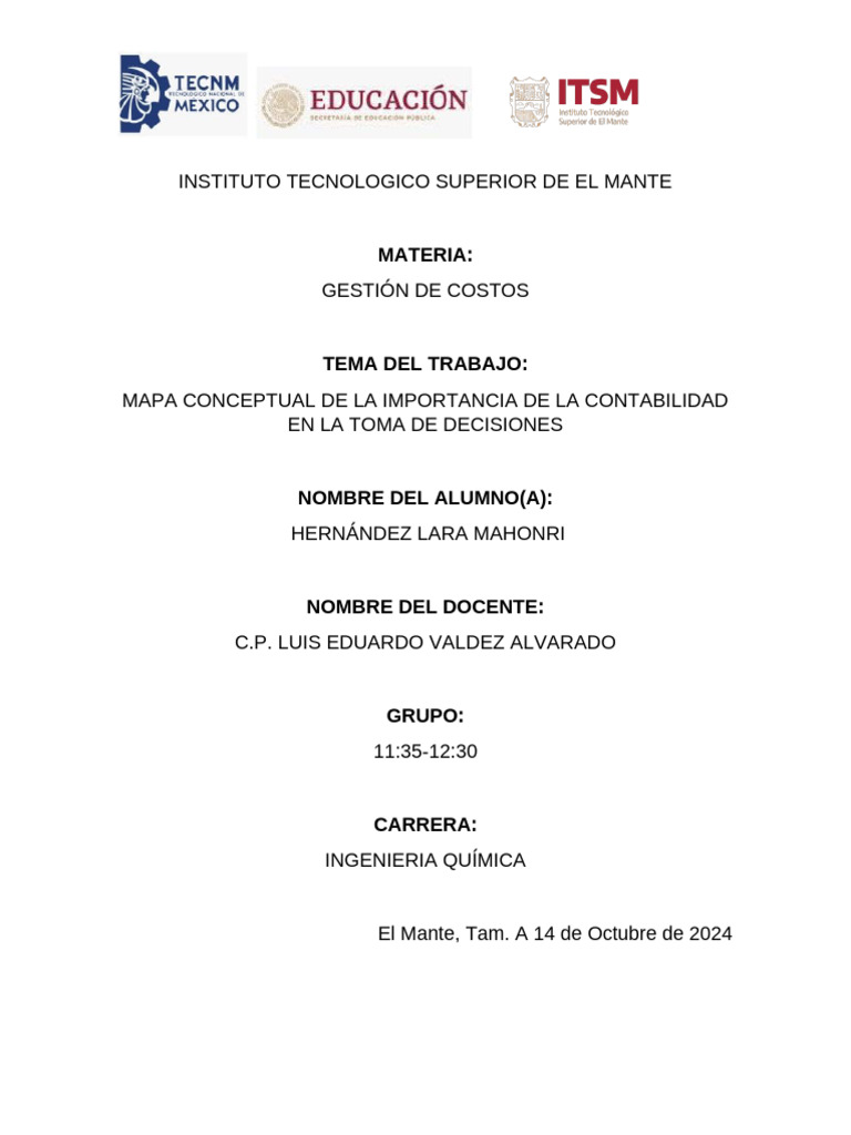 Contabilidad y Toma de Decisiones | PDF