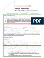 Simulation Admission Ticket-Sue Watkins-Post Op Colectomy