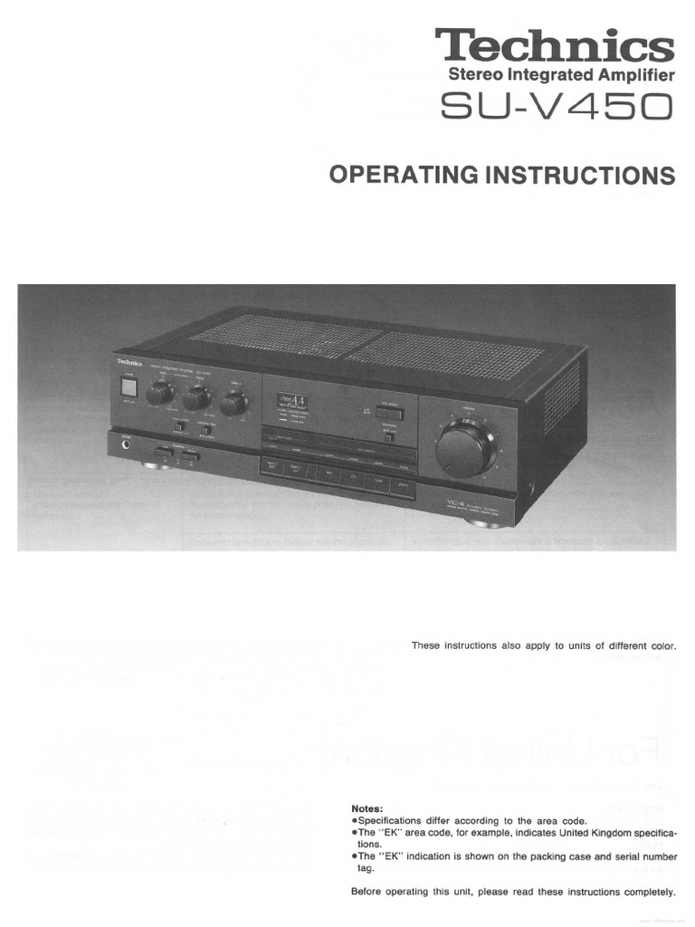 Ampli Technics SU V450 Class AA - CD - Musique