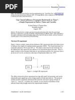 Richard Shoup and Thomas Etter - Can Causal Influence Propagate Backwards in Time? - A Simple Experiment in Markov Chains and Causality