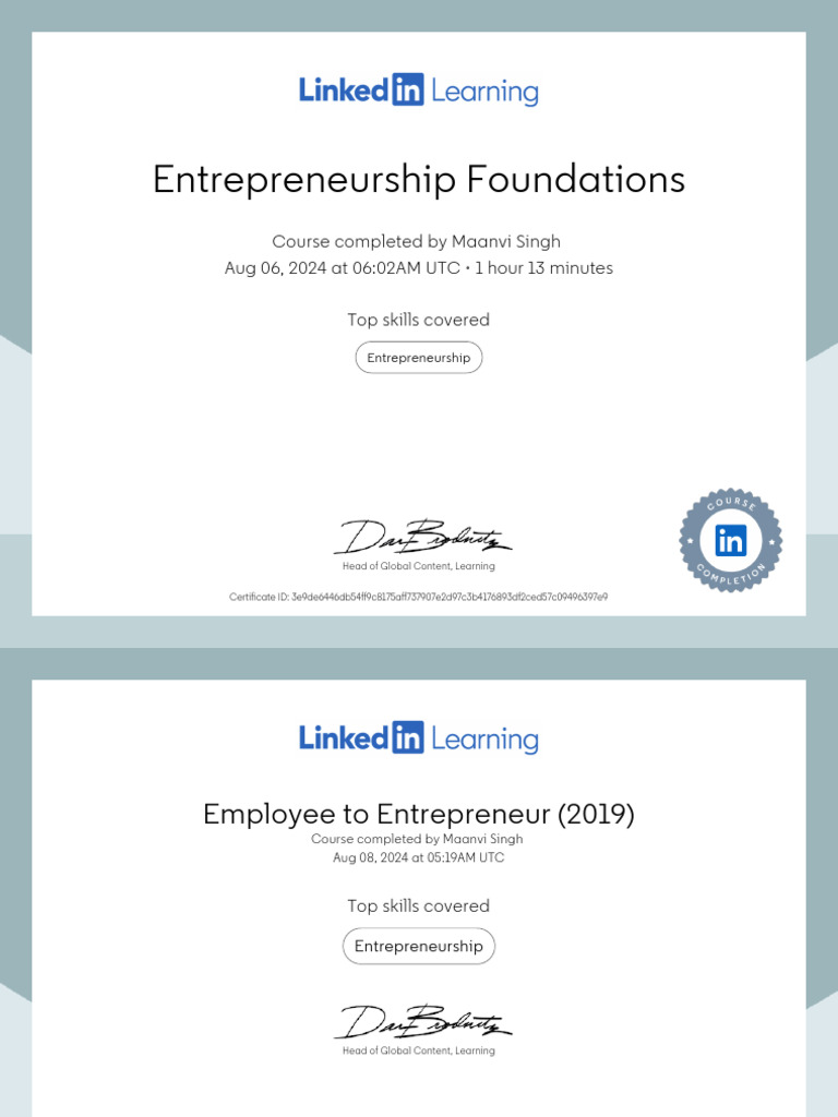 Certificateofcompletion Entrepreneurship Foundations 4 Merged Pdf