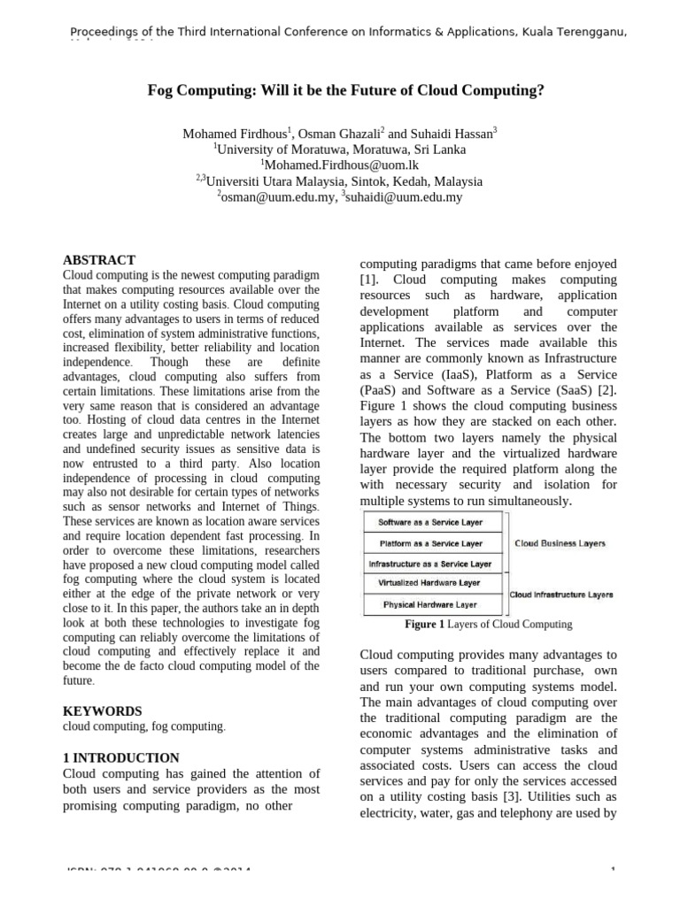 Fog Computing Will It Be The Future of C | PDF | Computer Network ...