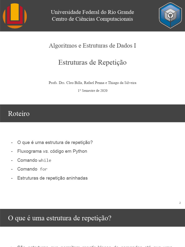 Estruturas de Repetição em Python | PDF | Controle de fluxo | Python ...