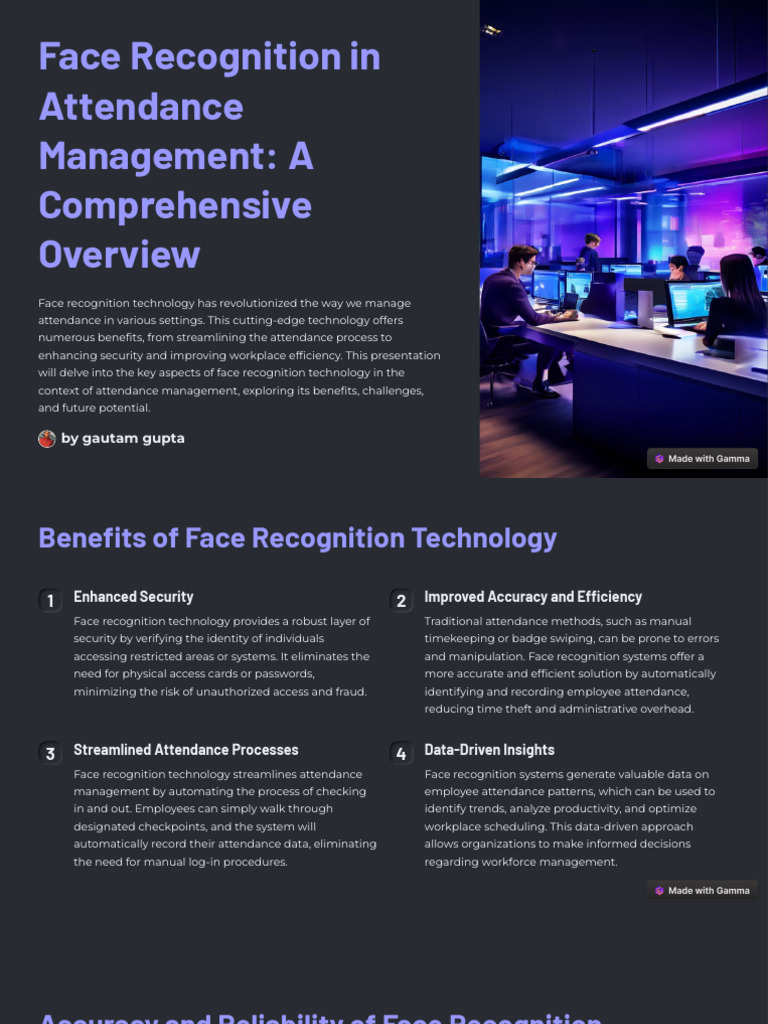 Face Recognition in Attendance Management A Comprehensive Overview ...