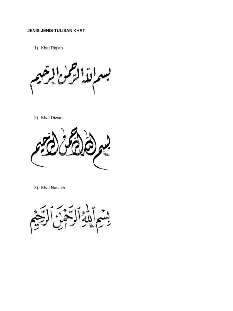 Jenis2 Khat | PDF