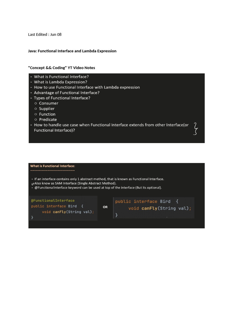 #16 - Functional Interface and Lambda Expression | PDF