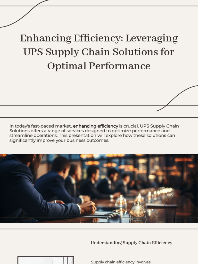 Slidesgo Enhancing Efficiency Leveraging Ups Supply Chain Solutions For ...