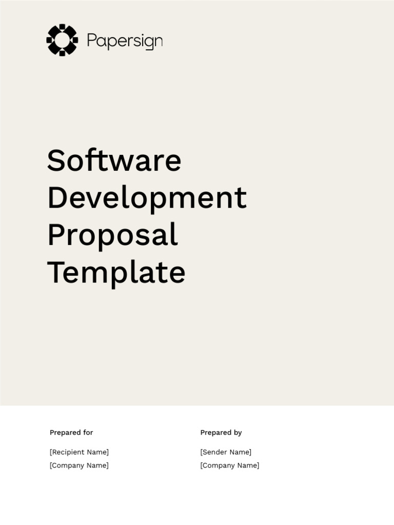 Software Development Proposal Template | PDF | Software | Software ...