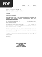 CARTA DE INTENCIÒN DE COMPRA DE BIEN INMUEBLE