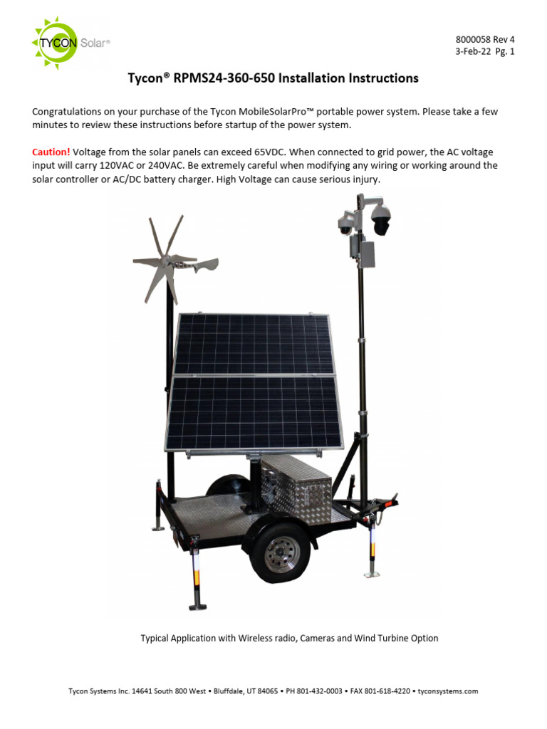 Rev 2 RPMS Mobile Trailer Quick Install | PDF | Battery Charger | Solar ...