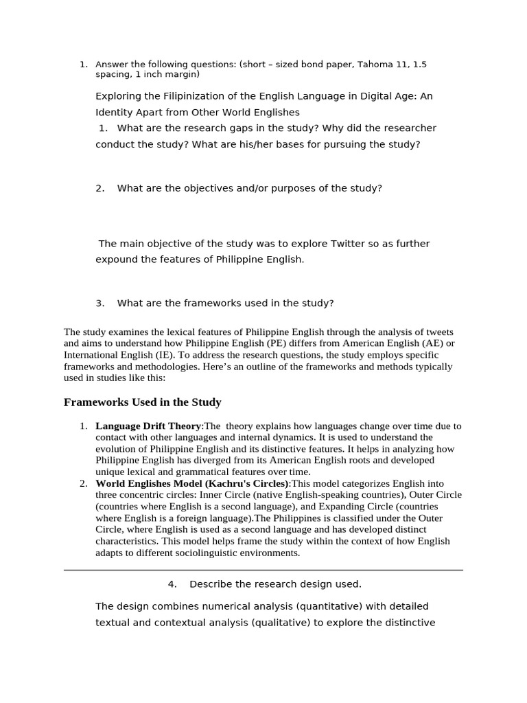 Analyzing Philippine English on Twitter | PDF | English Language | Word