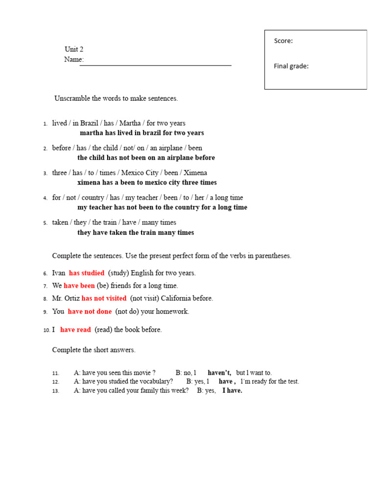 Exam 2 | PDF | Grammar | Languages