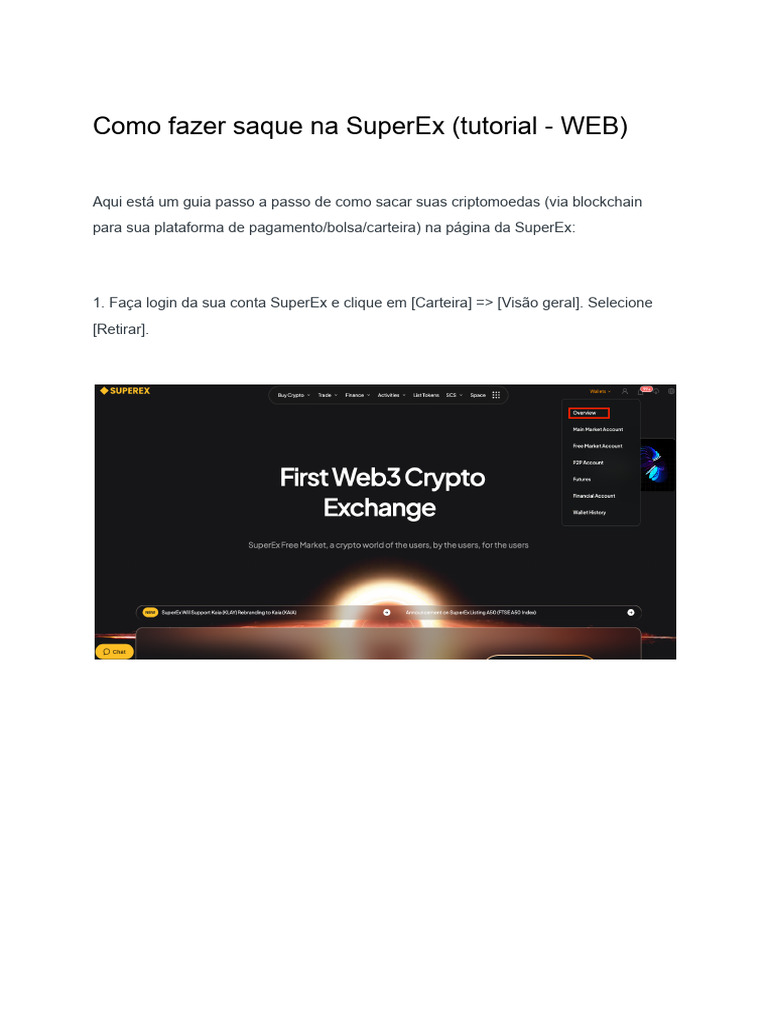 Como Fazer Saque Na SuperEx | PDF