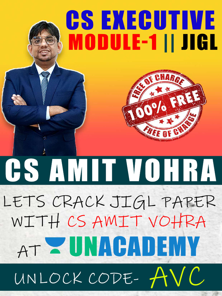 JIGL Study Guide by CS Amit Vohra | PDF | Legal Documents | Political Law