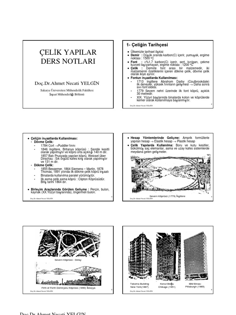 yana Celik Yapilar Ders Notlari | PDF