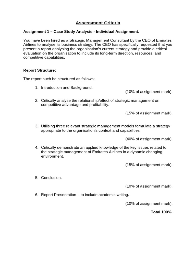 Emirates Airlines Strategy Analysis Report | PDF | Strategic Management ...