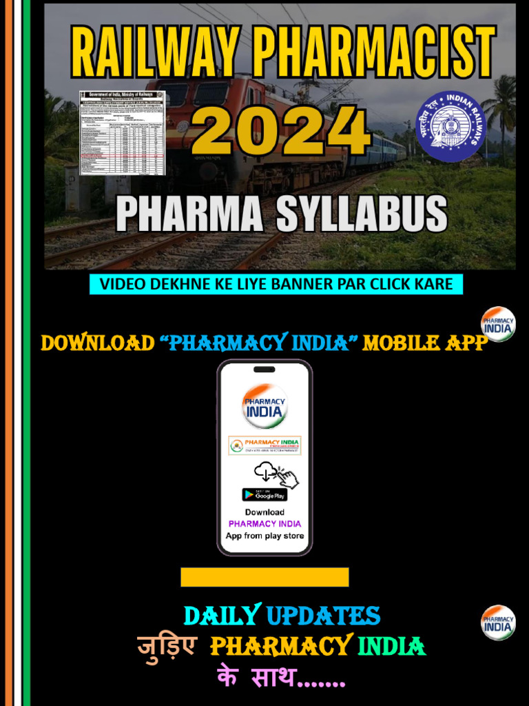 RRB Pharmacist Syllabus Pharma | PDF | Pharmacy | Human Body