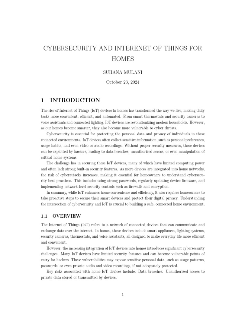 Securing IoT in Smart Homes | PDF | Security | Computer Security