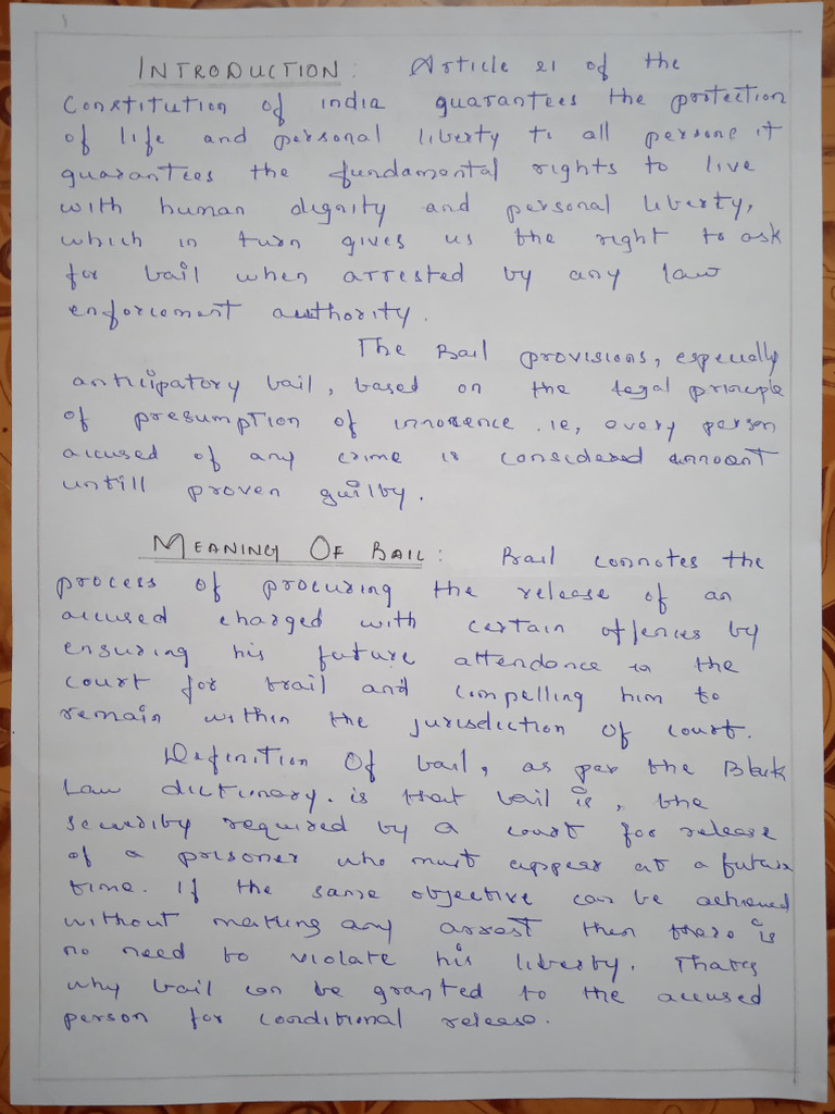 Difference Between Blanket Bail And Anticipatory Bail