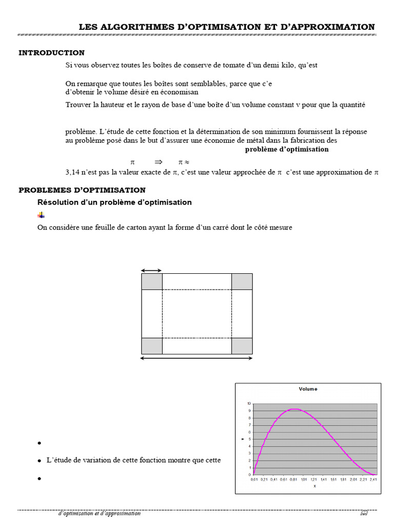 Algorithmes d'Optimisation et d'Approximation | PDF | Optimisation ...