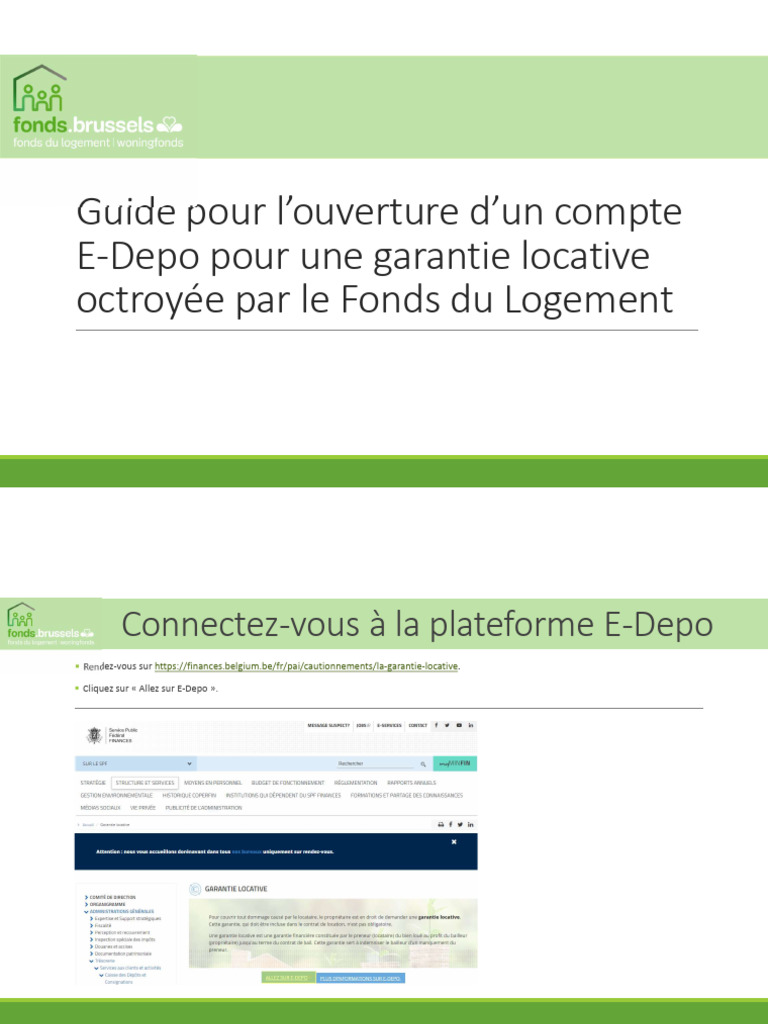Guide d'ouverture de compte E-Depo | PDF