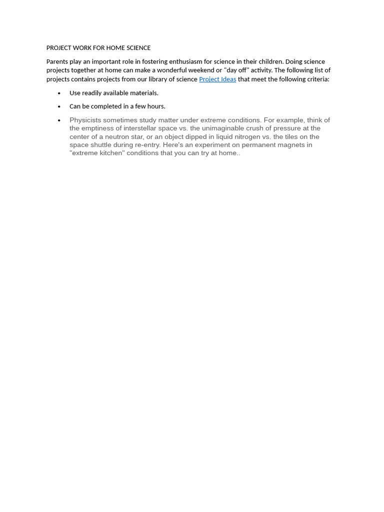 Project work for home science pdf science mathematics