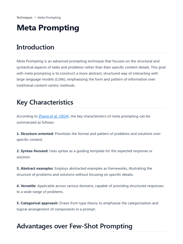 Understanding Meta Prompting Techniques | PDF | Cognition | Cognitive ...