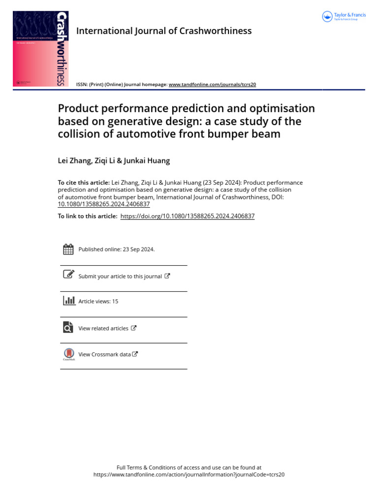 Product performance prediction and optimisation based on generative